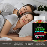 Healthergize Hemp Gummies with a measuring spoon