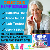 Healthergize Hemp Oil Gummies displayed with other supplements