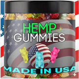 Healthergize Hemp Oil Gummies front view with fruity packaging