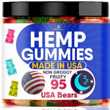 Healthergize Hemp Oil Gummies front view with packaging