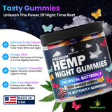 Healthergize Hemp Oil Gummies on a wooden table