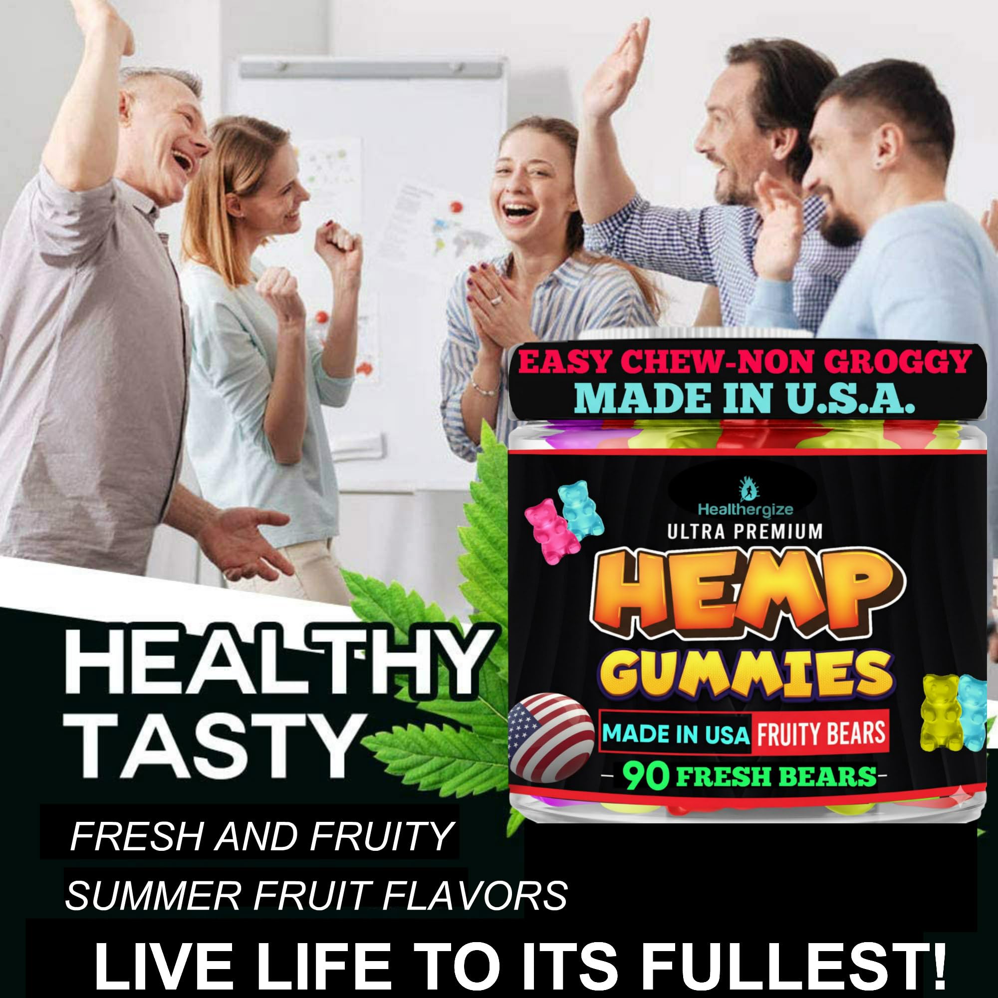 Healthergize Hempseed Oil Gummies packaging