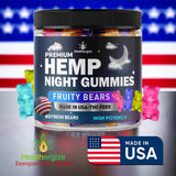 Healthergize Hempseed Oil Gummies with a glass of water