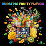 Healthergize Hempseed Oil Gummies with a serving suggestion