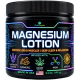Healthergize Magnesium Lotion 5.5 Oz front view with calming lavender scent