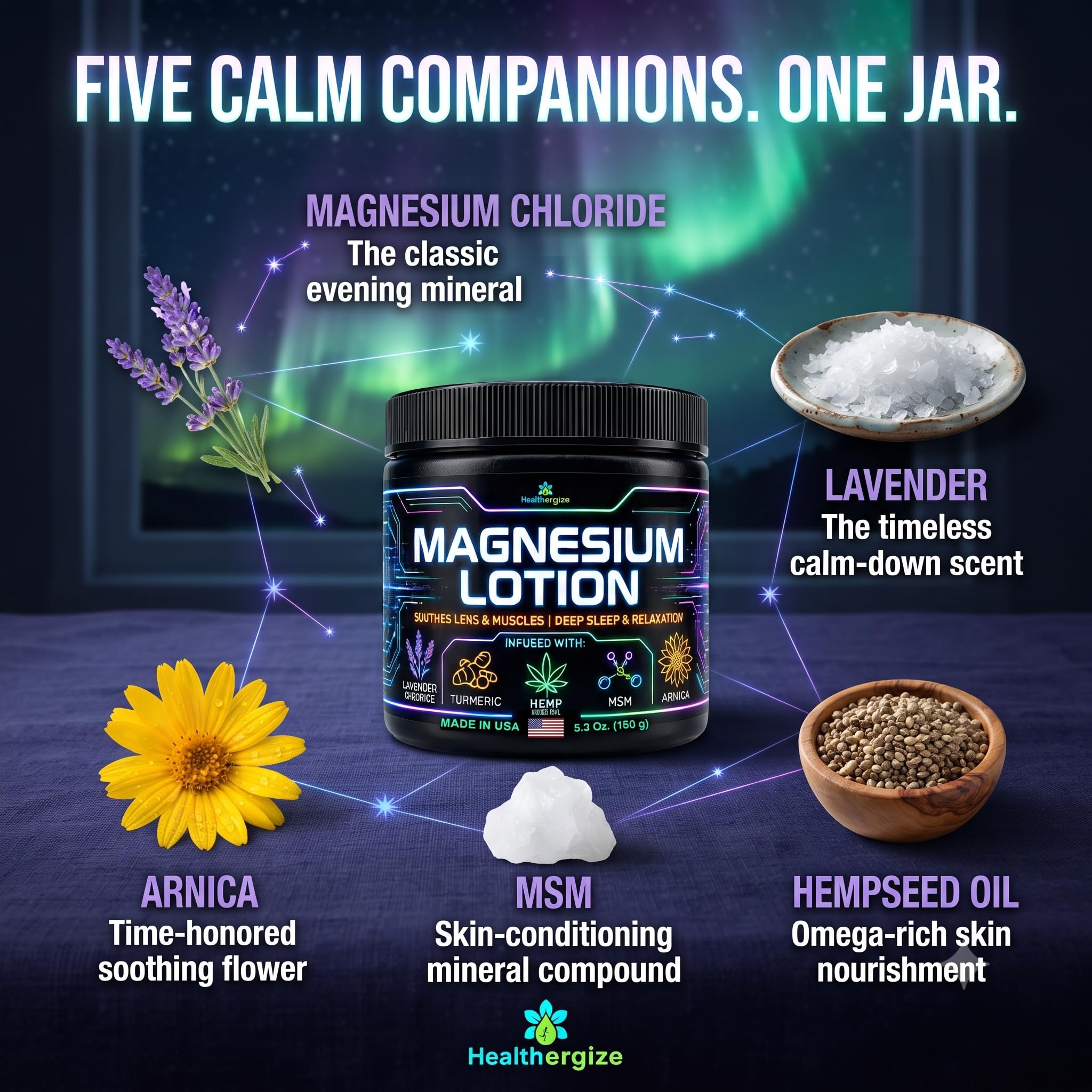 Healthergize Magnesium Lotion jar with lid off