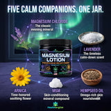 Healthergize Magnesium Lotion jar with lid off
