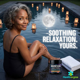 Healthergize Magnesium Lotion on a bedside table