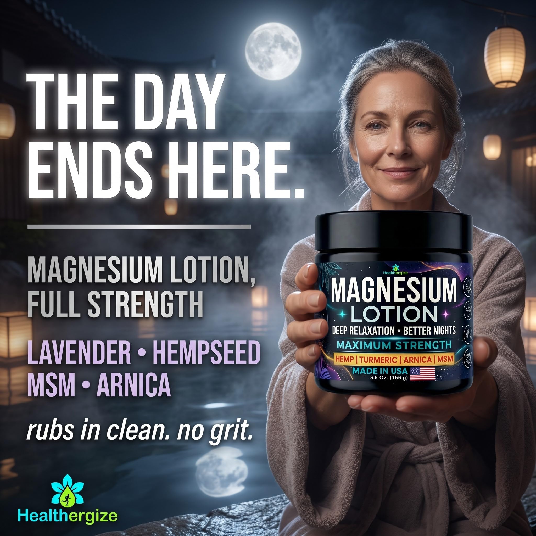 Healthergize Magnesium Lotion texture close-up