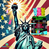 Healthergize Omega 3-6-9 Gummies back view with nutritional information