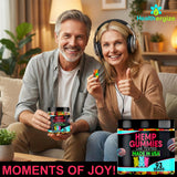 Healthergize Omega 3-6-9 Gummies lifestyle scene with fresh fruit