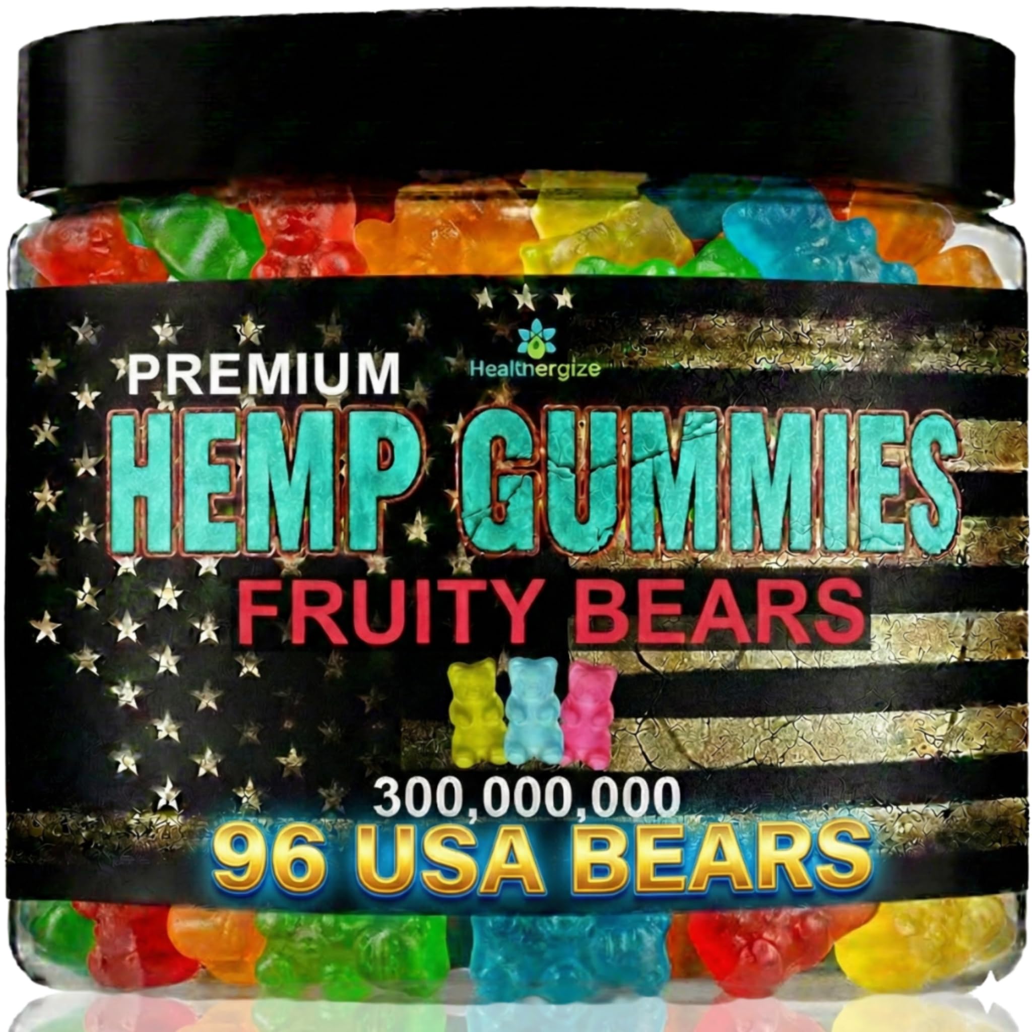 Healthergize Omega 3-6-9 Hemp Gummies front view