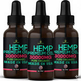 Healthergize Organic Hemp Seed Oil 3-pack front view