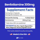 Healthfare Benfotiamine 150mg Vegan Capsules packaging