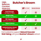 Healthfare Butcher’s Broom Extract Capsules with measuring spoon