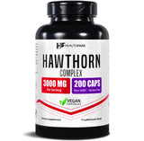 Healthfare Hawthorn Extract 3000mg vegan capsules front view