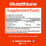 Healthfare L-Glutamine 1000mg supplement side view