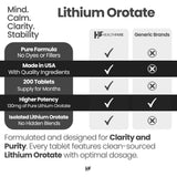 Healthfare Lithium Orotate clean label ingredients