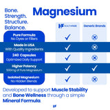 Healthfare Magnesium Supplement 500mg vegan capsules close-up of capsules