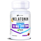 Healthfare Melatonin Fast Dissolve Tablets 10mg front view with berry flavour