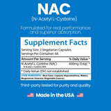 Healthfare NAC Supplement 600mg capsules in a hand