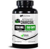 Healthfare Organic Coconut-Sourced Charcoal Capsules front view