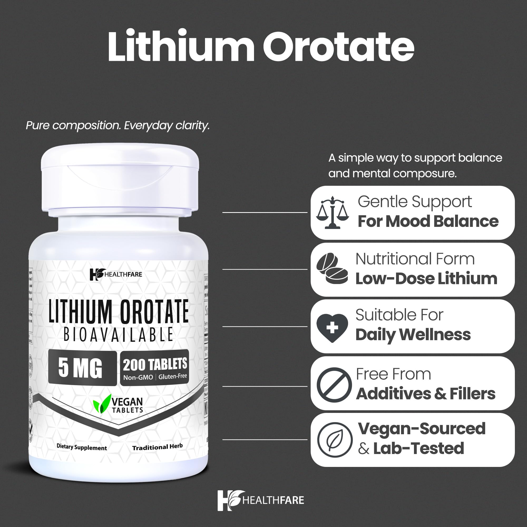 Healthfare Trace Mineral Tablets packaging showing ingredients
