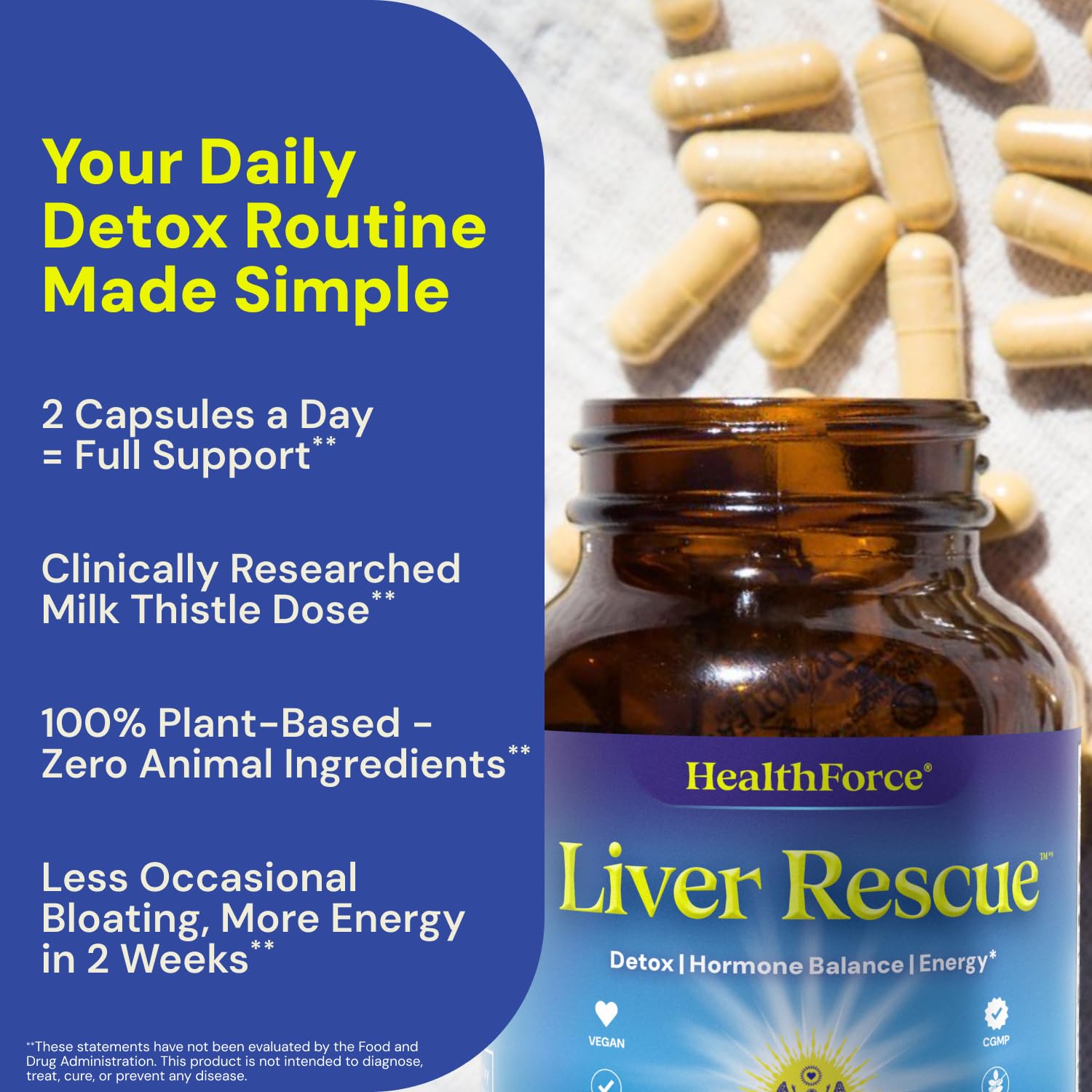HEALTHFORCE SUPERFOODS Liver Rescue 240g nutritional information