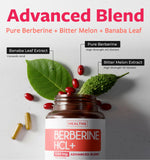Healths Harmony Berberine HCL Plus Supplement side view