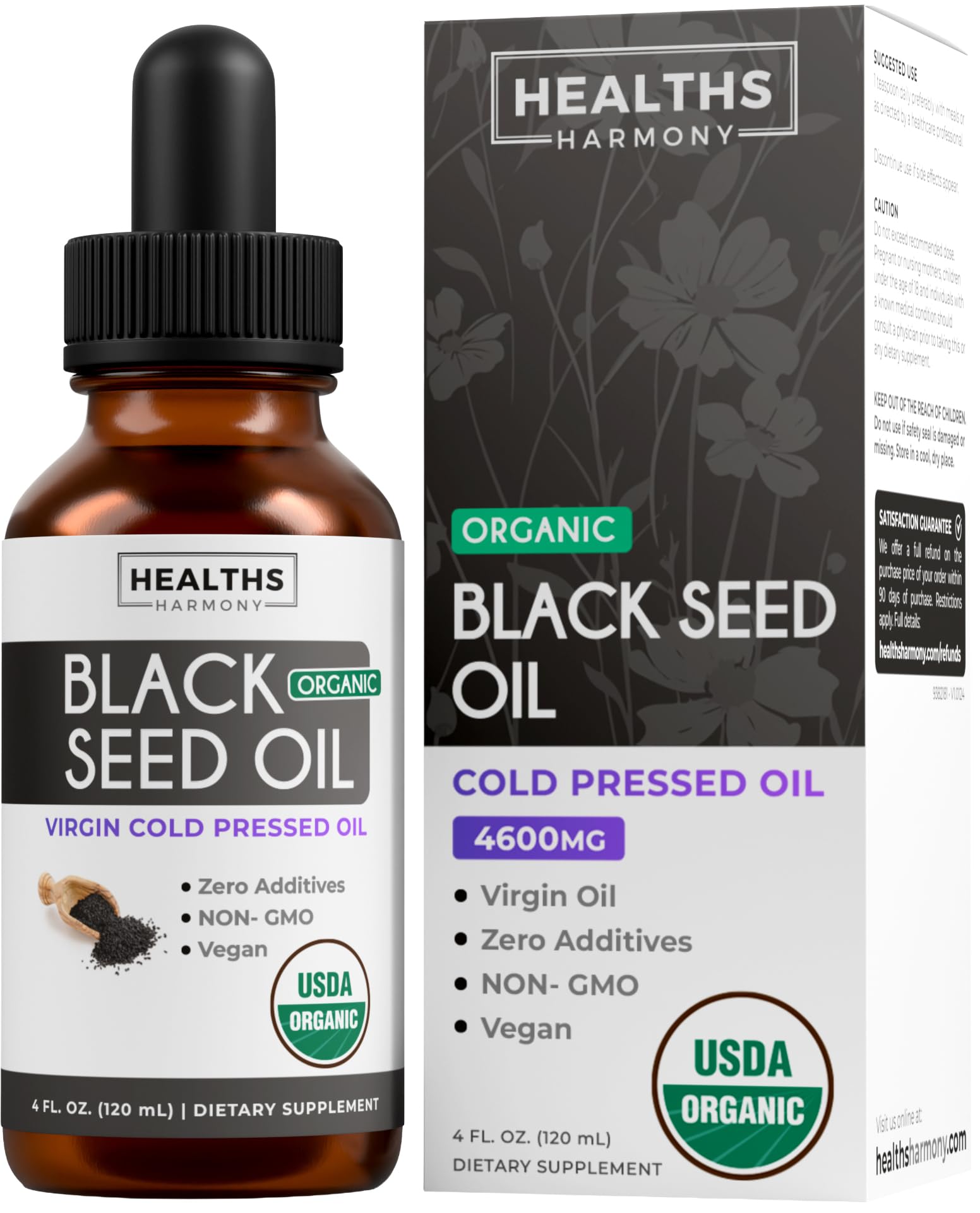 Healths Harmony Black Seed Oil 240g front view