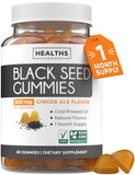 Healths Harmony Black Seed Oil Gummies front view with packaging