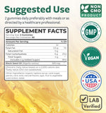 Healths Harmony Black Seed Oil Gummies with a measuring spoon