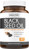 Healths Harmony Black Seed Oil Softgel Capsules 500mg front view