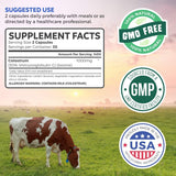 Healths Harmony Bovine Colostrum Capsules 1000mg close-up of capsules