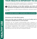 Healths Harmony Bovine Colostrum Capsules 1000mg packaging details