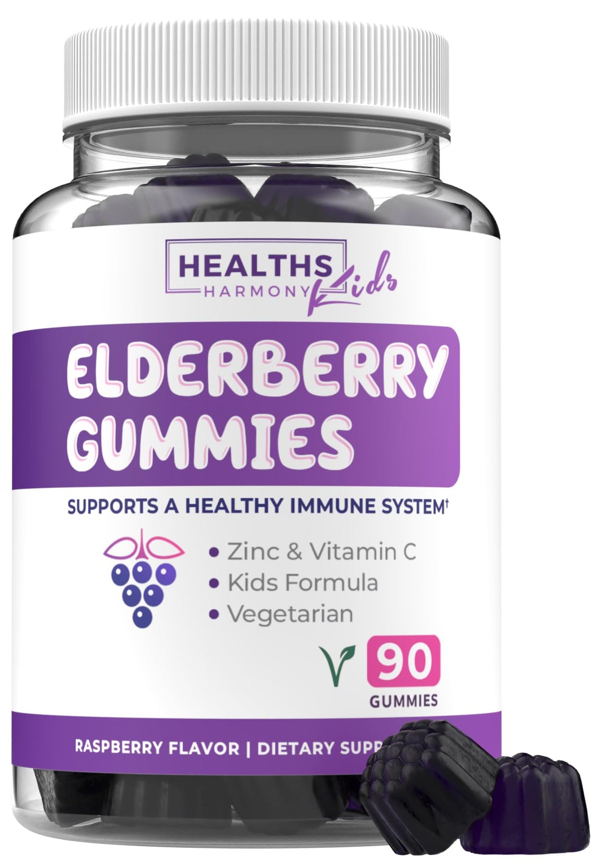 Healths Harmony Elderberry Gummies bottle front view