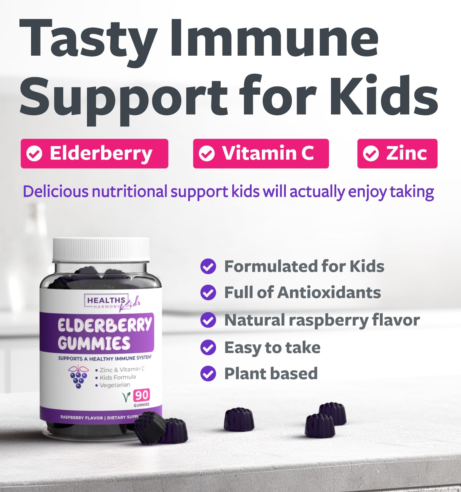 Healths Harmony Elderberry Gummies nutrition facts