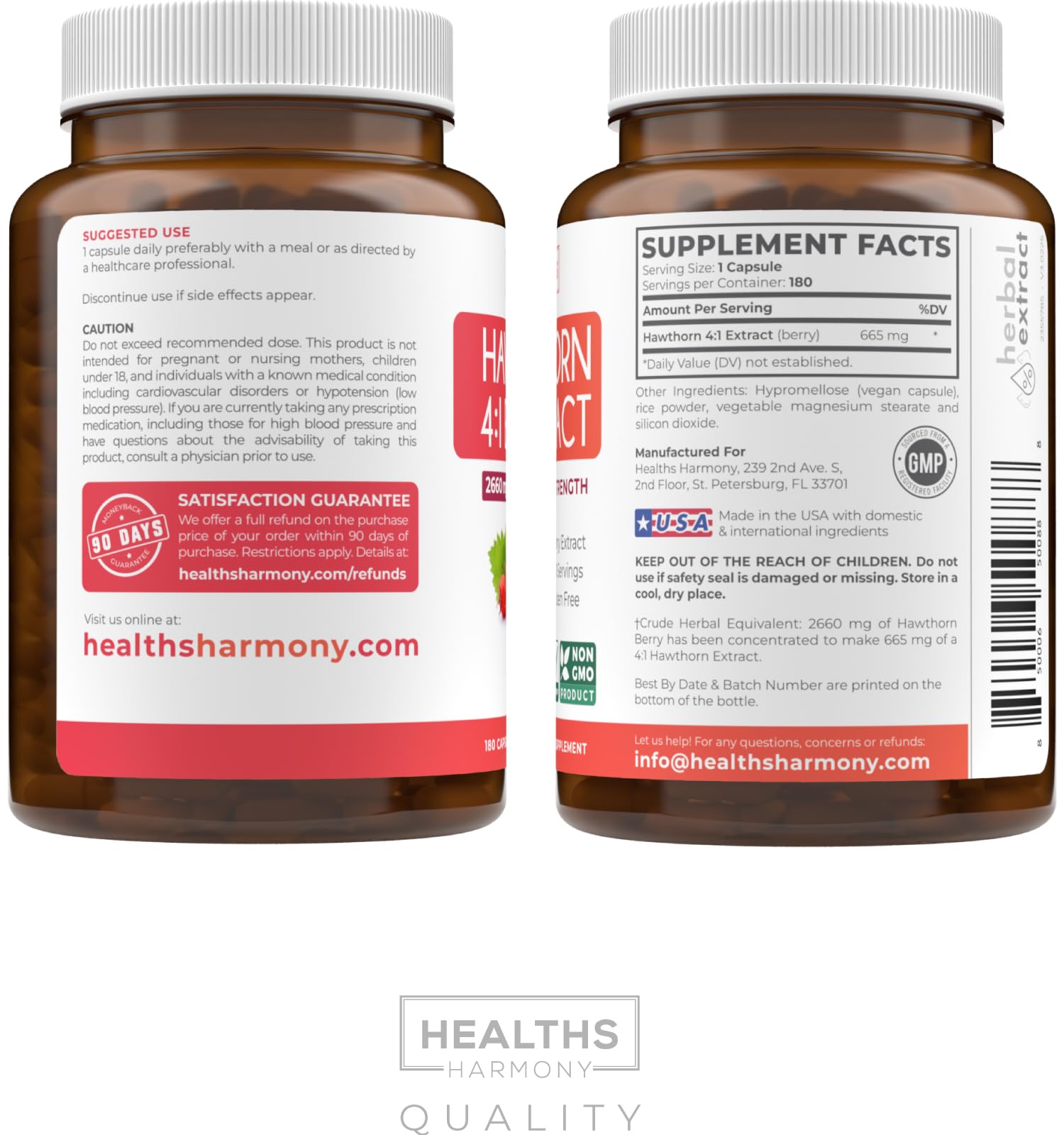 Healths Harmony Hawthorn Berry Extract Capsules ingredients list