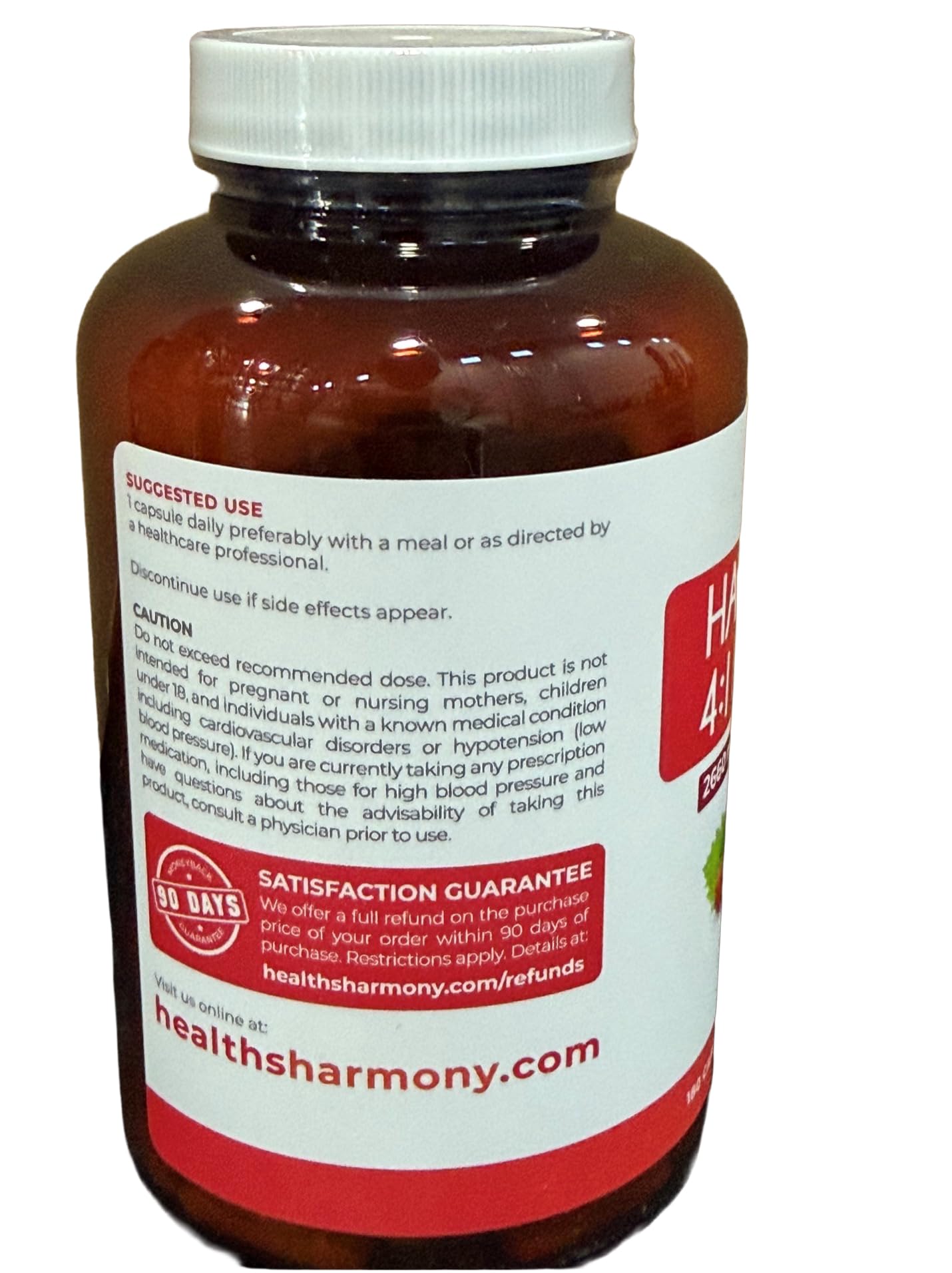 Healths Harmony Hawthorn Berry Extract Capsules vegan capsule detail