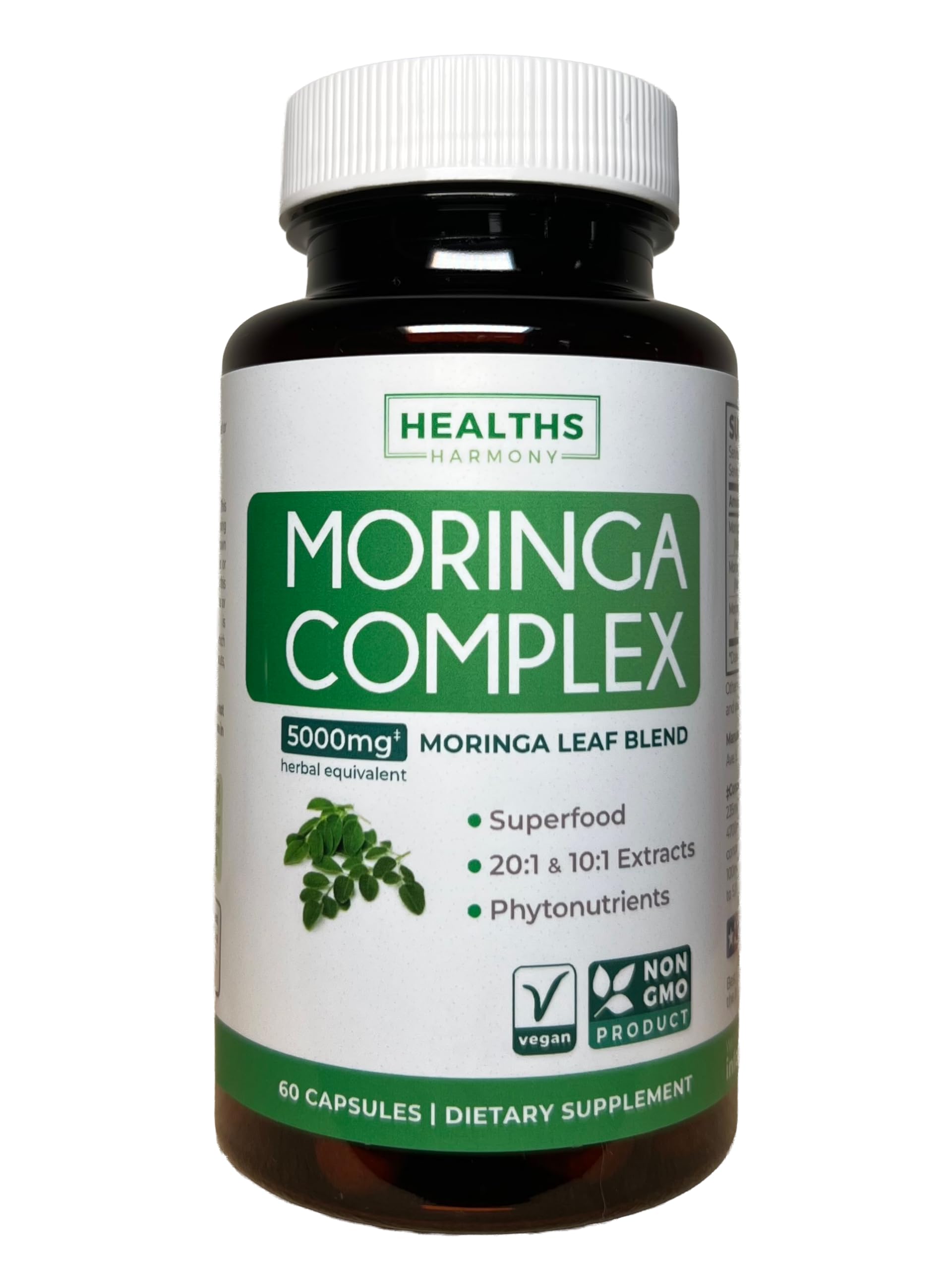 Healths Harmony Moringa Complex 60 capsules front view