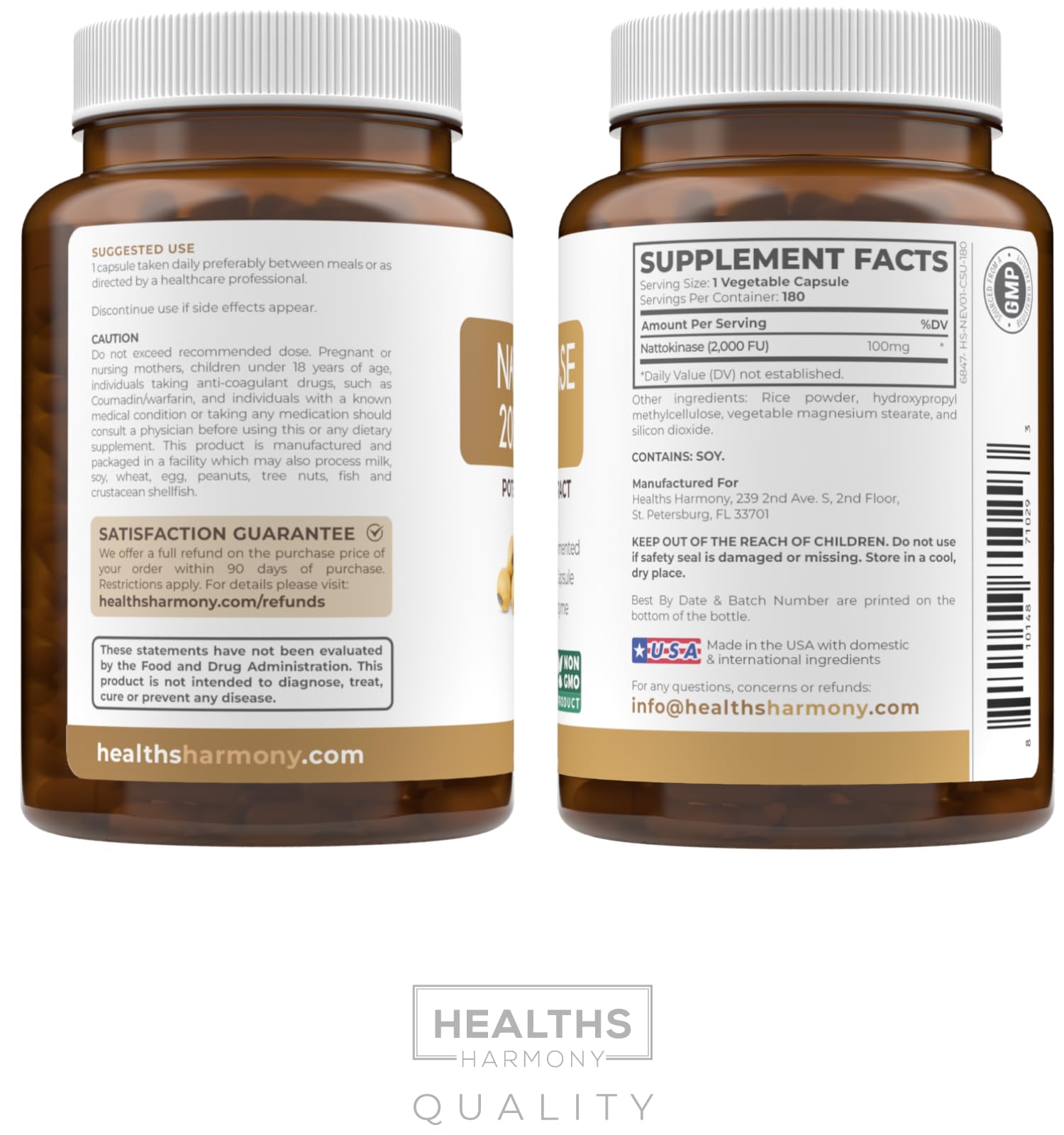 Healths Harmony Nattokinase 100mg Capsules in a lifestyle setting