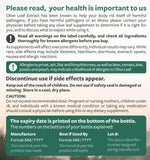 Healths Harmony Olive Leaf Extract product packaging