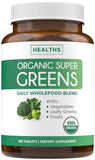 Healths Harmony Organic Super Greens Tablets front view