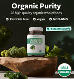 Healths Harmony Organic Super Greens Tablets side view