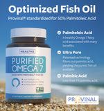 Healths Harmony Purified Omega 7 Softgels 420mg bottle side view