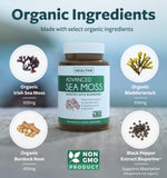 Healths Harmony Sea Moss Supplement capsules in a hand