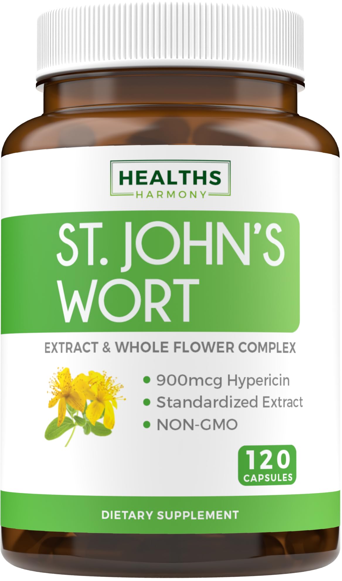 Healths Harmony St. John's Wort 900mcg capsules front view