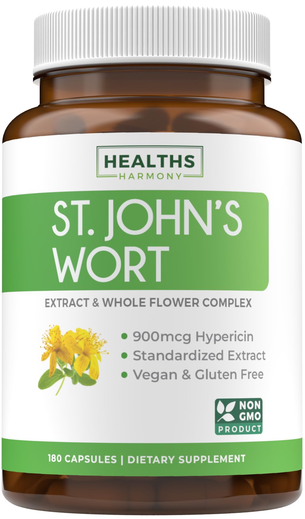 Healths Harmony St. John's Wort 900mcg capsules front view
