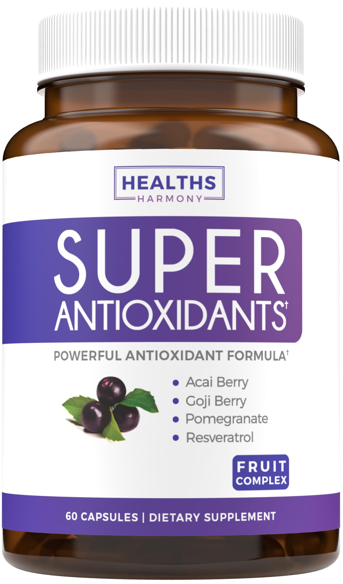 Healths Harmony Super Antioxidants 60 Capsules front view