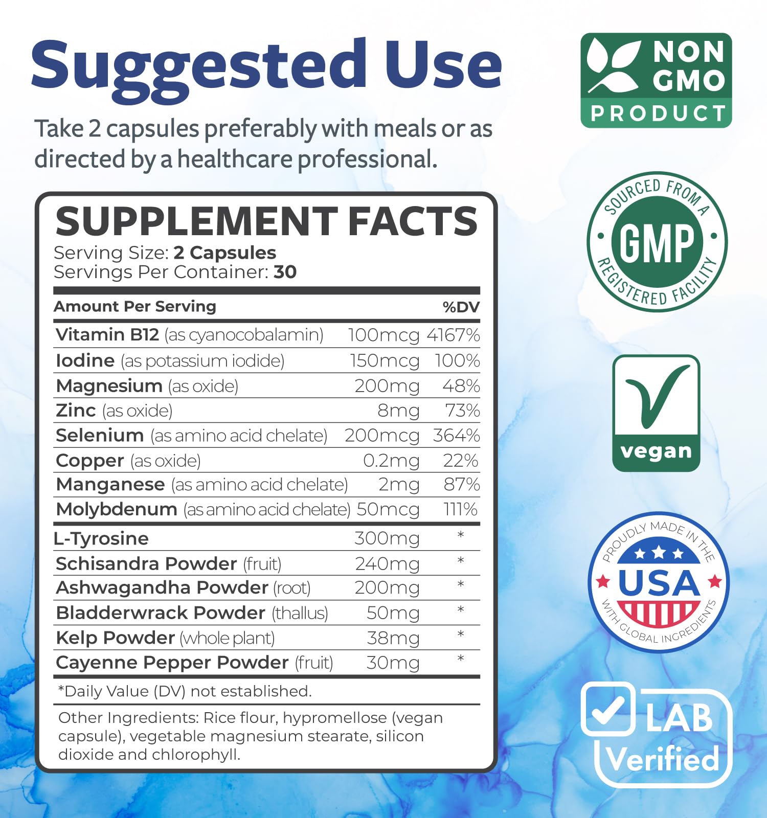 Healths Harmony Thyroid Support Supplement bottle with a measuring spoon